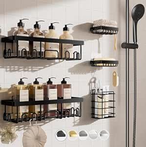 ROTTO Stainless Steel Bathroom Shelf Set | Self-Adhesive Wall-Mount ...