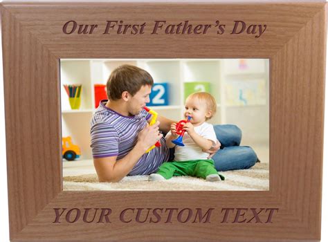 Our First Father’s Day – Marco de fotos personalizado de madera de 4 x ...