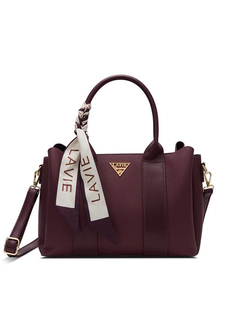 Buy Tacoma 3 Compartments Medium Satchel Bag Maroon Online – Lavie World