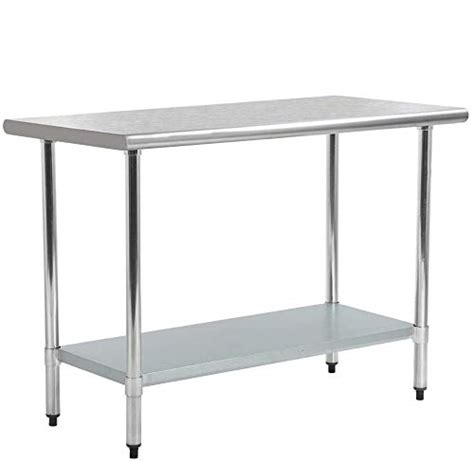 Kitchen Stainless Steel Catering Table, 24" X 48" Heavy Duty NSF ...