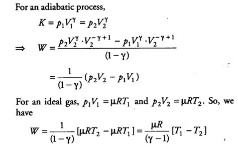 Calculate the work done for adiabatic expansion of a gas - CBSE Class ...