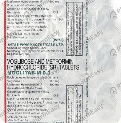 Voglitab M 0.3mg 15'S Strip Of 15 Tablets: Uses, Side Effects, Price ...