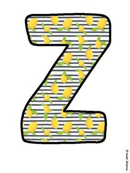 ZEST CLASS EVER! Lemon Bulletin Board Letters school resource by Swati ...