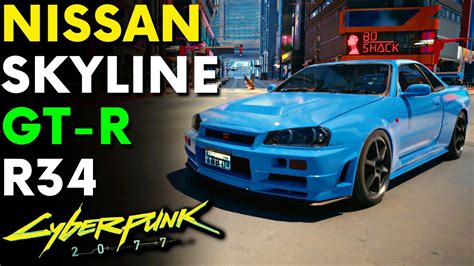 Cyberpunk 2077 - Nissan Skyline GT-R R34 Car Mod - Cyberpunk 2077 videos