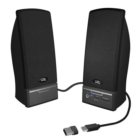 Cyber Acoustics CA-2014USB USB 2.0 Desktop Speakers - Black, 2.0 ...