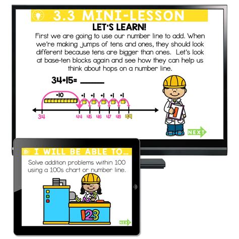 Using a Number Line for Addition 的图像结果