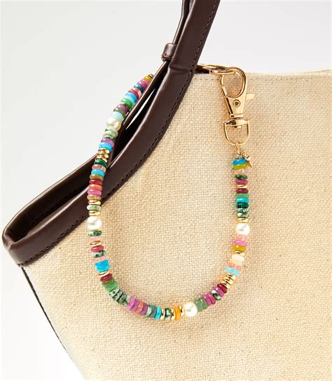 Pearlized Beaded Bag Charm