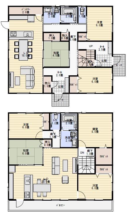60坪～69坪の二世帯住宅や2階、3階建ての間取り7選 | 注文住宅ヘルプナビ