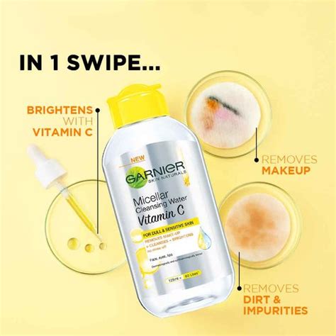 Garnier Micellar Water With Vitamin C, Removes Makeup + Brightens Skin