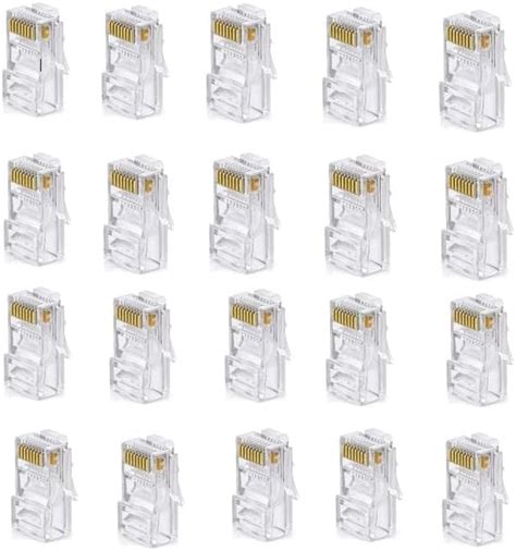 WETEK Cat 6 RJ45 Connector Module Plugs - (Pack of 20) Nos, UTP Network ...