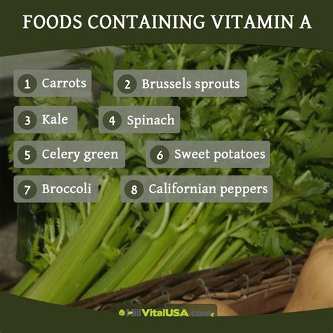 Foods containing vitamin A