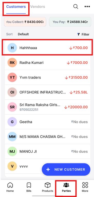 Why is the closing balance showing in the customer ledger and amount ...