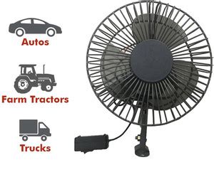 Vente 12 Volt 6" Fan for Car, SUV, Truck, Auto, Caravan, Buses AA2323 ...