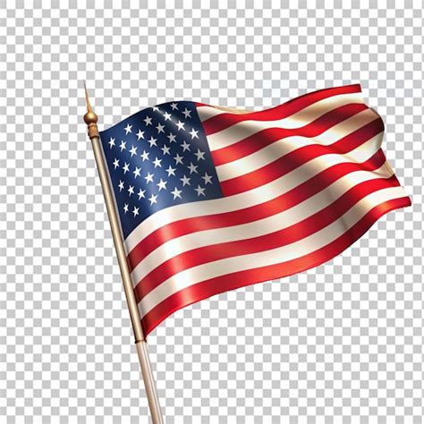 Premium PSD | American flag on transparent background