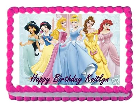 Kopykake DISNEY PRINCESS party decoration edible cake image India | Ubuy