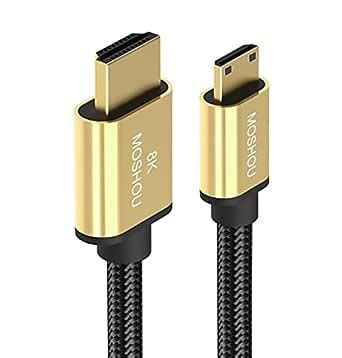 Mini HDMI to HDMI 8K Cable[Gold-plated shell,Braided] High Speed 4K ...