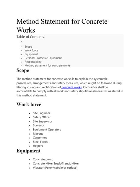 Image result for Work Method Statement PDF