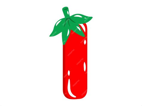 Premium Vector | Chili Alphabet Letter I Illustration