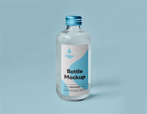 Free Cosmo Round Clear Glass Bottle Mockup - Free Free Packaging Mockup PSD