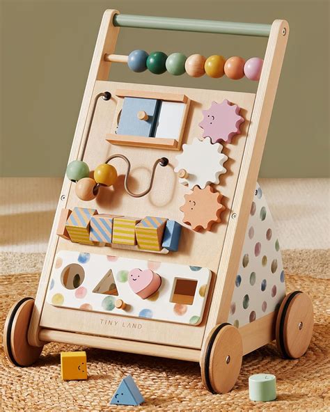 Amazon.com: Tiny Land Wooden Baby Walker, Baby Push Walker, Montessori ...