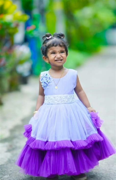 Lavender & Violet Pleated heavy Ruffled party Wear Frock – Stanwells Kids