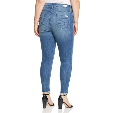 Seven7 Plus Womens Denim Studded Ankle Jeans