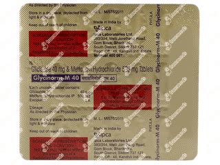 Glycinorm M 40 Tablet 10: Uses, Side Effects, Price & Substitutes