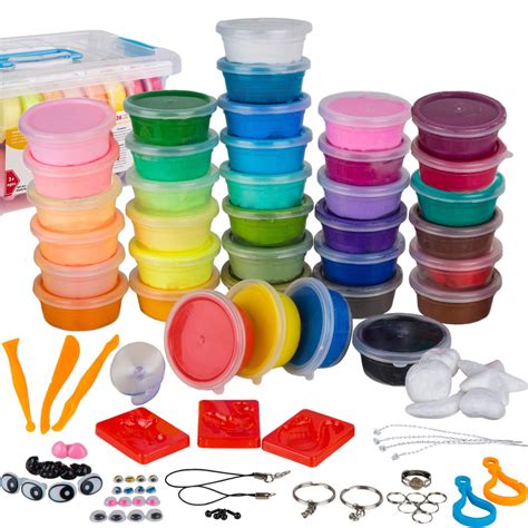 Polymer Clay by PolyClay Air Dry, 36 Color Ultra Light Mega Pack Magic ...