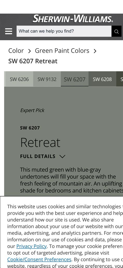 SW 6207 Retreat paint color by Sherwin-Williams is a Green paint color ...