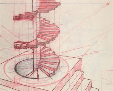 How To Draw A Spiral Staircase Plan at David Greenfield blog
