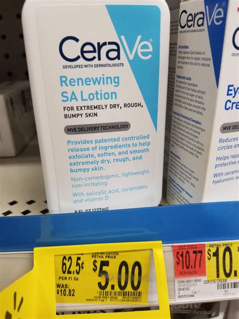 [Misc] Cerave renewing sa lotion on clearance at Wal-Mart : r ...