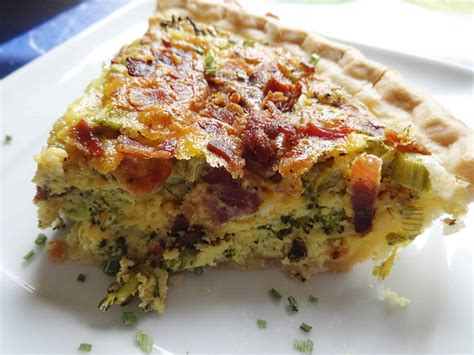 Broccoli Bacon Quiche With Cheese - Savory With Soul