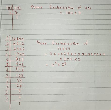 5. Determine which of the following numbers are prime and find the ...
