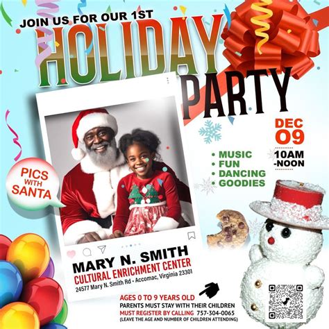 Holiday Party and Pics with Santa, 24577 Mary N. Smith Road (P. O. Box ...