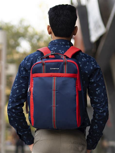 Buy Converto Laptop Bag Navy Red Bag Manufacturer