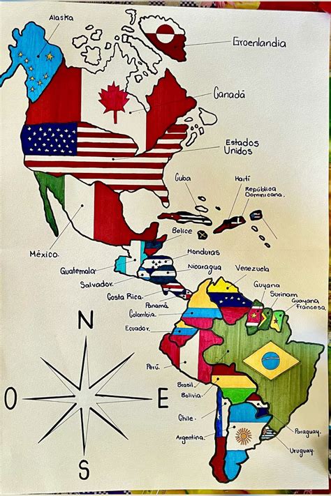 Pin de Veronica Guillen en Continente americano | Mapa de america, Mapa ...