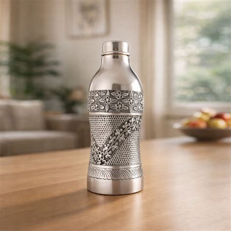 Pure Silver Water Bottles & Flasks | Aahi Silverware