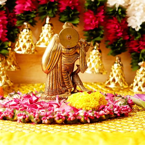 Pure Brass Radha Krishna Idol 6 " | 902g – ServDharm