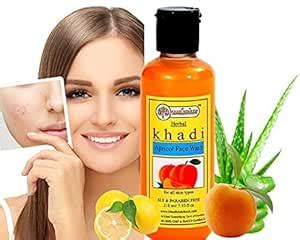 Khadi Rishikesh Herbal Apricot Face Wash,Daily Glowing Facial Cleanser ...