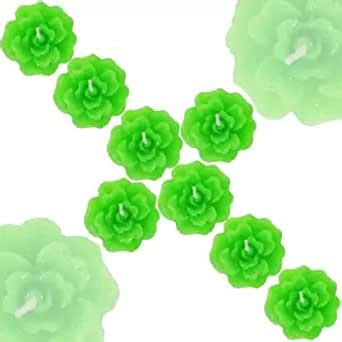 Generic Set of 8 Flower Shape Designer Floating Wax Candle for Navratri ...