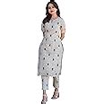 Buy ANNI DESIGNER Women's Rayon Viscose Straight Printed Kurta with ...