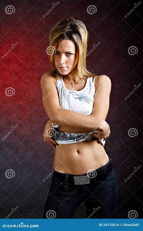 Pretty Young Woman Taking Off Her Clothes Sexually Royalty Free Stock ...