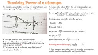 Image result for Resolving Power of Objective Lens