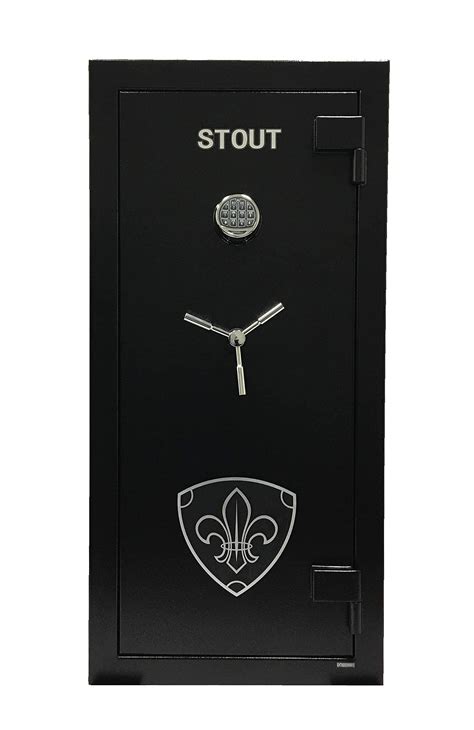 STOUT Fire resistant 28 gun safe with quick access keypad lock and back ...