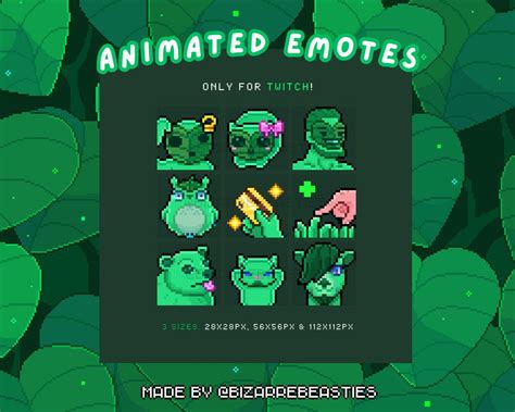 Buy 9x Animated Pixel Art Twitch Emotes - Subscriber Rewards, Cute 8 ...
