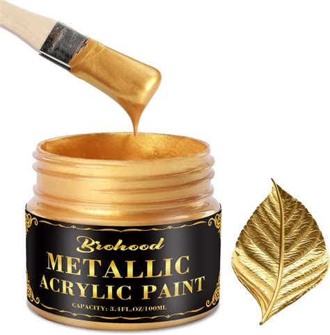 Amazon.com: CIONIA Gold Metallic Acrylic Paint, Gold Leaf Touch-Up ...