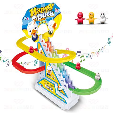 Wembley Small Duck Track Toy for Kids Automatic Stair Climbing Ducklin ...