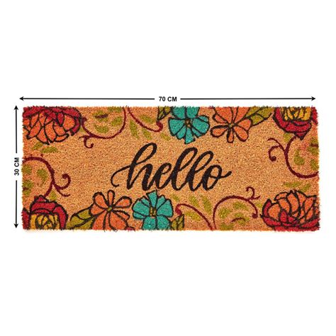 Buy Corsica Hello Coir Printed Doormat - 70x30cm from Corsica by Home ...