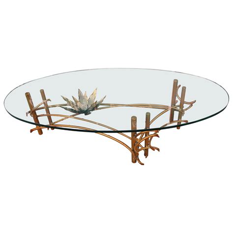 Brutalist Coffee Table with Coordinating Pendant Light Fixture For Sale ...
