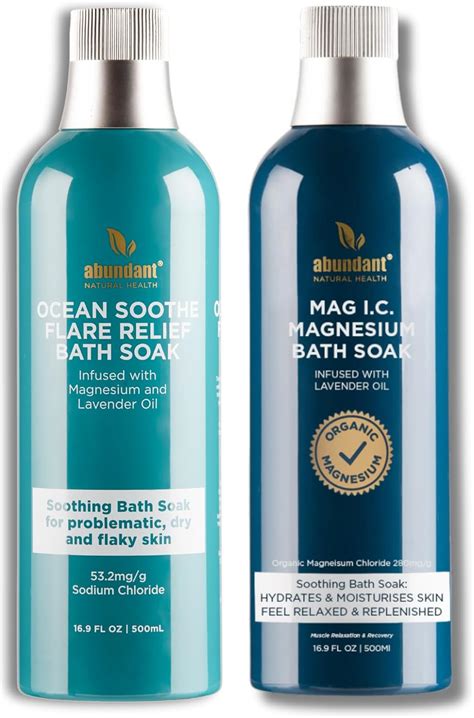 AbundantNaturalHealth Magnesium Bath Soak Duo for Muscle Recovery and ...